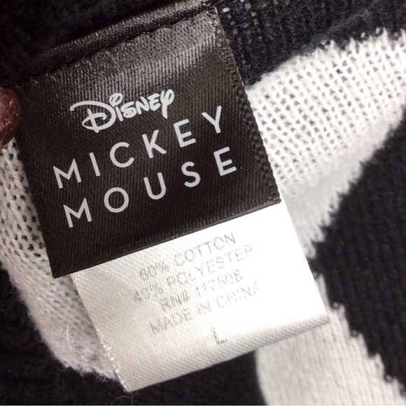 Disney Checkered Mickey Mouse Sweater - Black, White, Red, Yellow - Picture 5 of 5